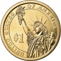 1 Dollar 2014, KM# 574, United States of America (USA), Presidential $1 Coin Program, Franklin D. Roosevelt