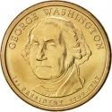 1 Dollar 2007, KM# 401, United States of America (USA), Presidential $1 Coin Program, George Washington