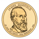 1 Dollar 2011, KM# 502, United States of America (USA), Presidential $1 Coin Program, James A. Garfield