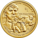 1 Dollar 2018, KM# 680, United States of America (USA), Native American $1 Coin Program, Jim Thorpe