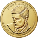 1 Dollar 2015, KM# 608, United States of America (USA), Presidential $1 Coin Program, John F. Kennedy