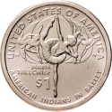 1 Dollar 2023, KM# 777, United States of America (USA), Native American $1 Coin Program, Maria Tallchief and American Indians in Ballet