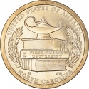 1 Dollar 2021, KM# 754, United States of America (USA), American Innovation $1 Coin Program, North Carolina
