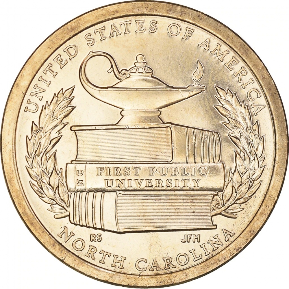 1 Dollar 2021, KM#  754, United States of America (USA), American Innovation $1 Coin Program, North Carolina