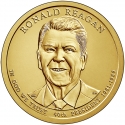 1 Dollar 2016, KM# 621, United States of America (USA), Presidential $1 Coin Program, Ronald Reagan