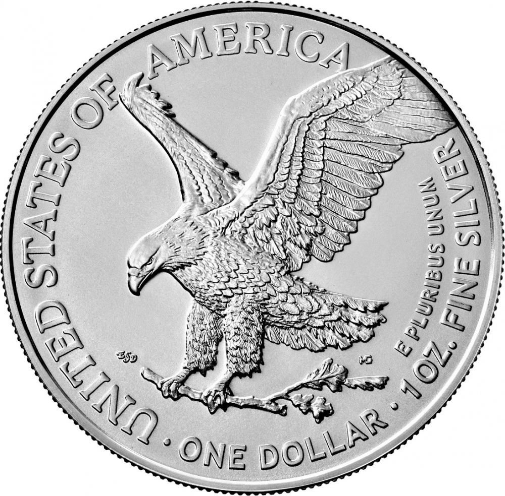 1 Dollar 2021-2022, KM# 746, United States of America (USA), American Eagles, Silver Eagles, New Design
