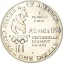 1 Dollar 1996, KM# 269, United States of America (USA), Atlanta 1996 Summer Olympics, Tennis