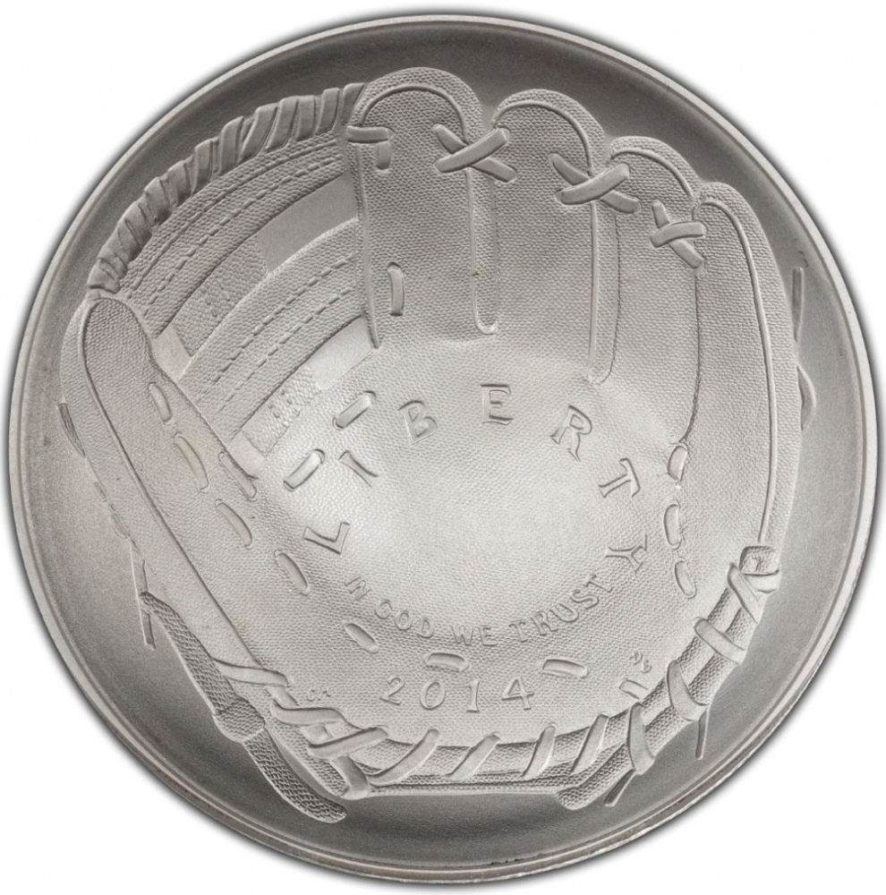 1 Dollar 2014, KM# 577, United States of America (USA), 75th Anniversary of the National Baseball Hall of Fame