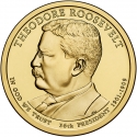 1 Dollar 2013, KM# 548, United States of America (USA), Presidential $1 Coin Program, Theodore Roosevelt