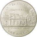 1 Dollar 1993, KM# 249, United States of America (USA), 250th Anniversary of Birth of Thomas Jefferson