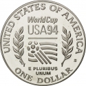 1 Dollar 1994, KM# 247, United States of America (USA), 1994 Football (Soccer) World Cup in the United States
