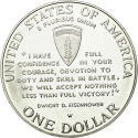 1 Dollar 1993, KM# 244, United States of America (USA), 50th Anniversary of WWII, D-Day