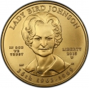 10 Dollars 2015, KM# 615, United States of America (USA), First Spouse Program, Lady Bird Johnson