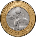 10 Dollars 2000, KM# 312, United States of America (USA), 200th Anniversary of the Library of Congress