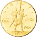 10 Dollars 1984, KM# 211, United States of America (USA), Los Angeles 1984 Summer Olympics, Olympic Torch Runners