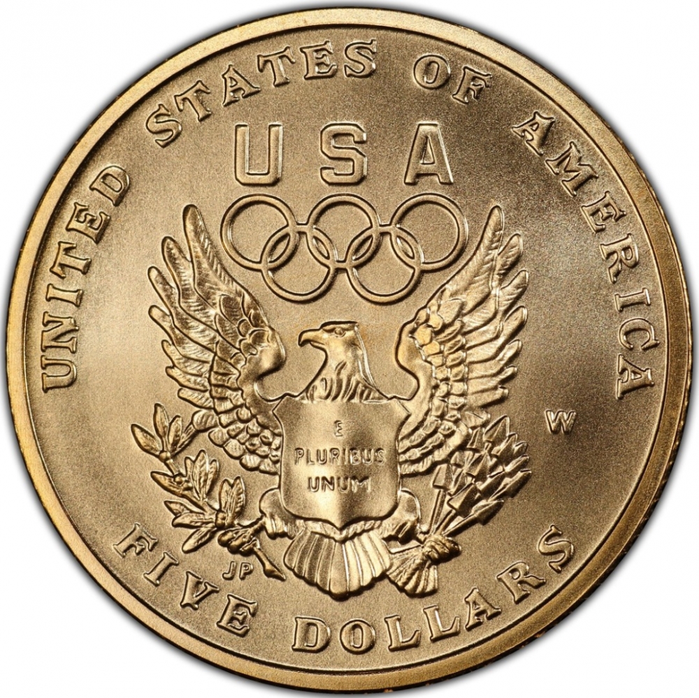 5 Dollars 1992, KM# 235, United States of America (USA), Barcelona 1992 Summer Olympics, Athletics