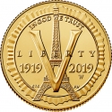 5 Dollars 2019, KM# 692, United States of America (USA), 100th Anniversary of the American Legion