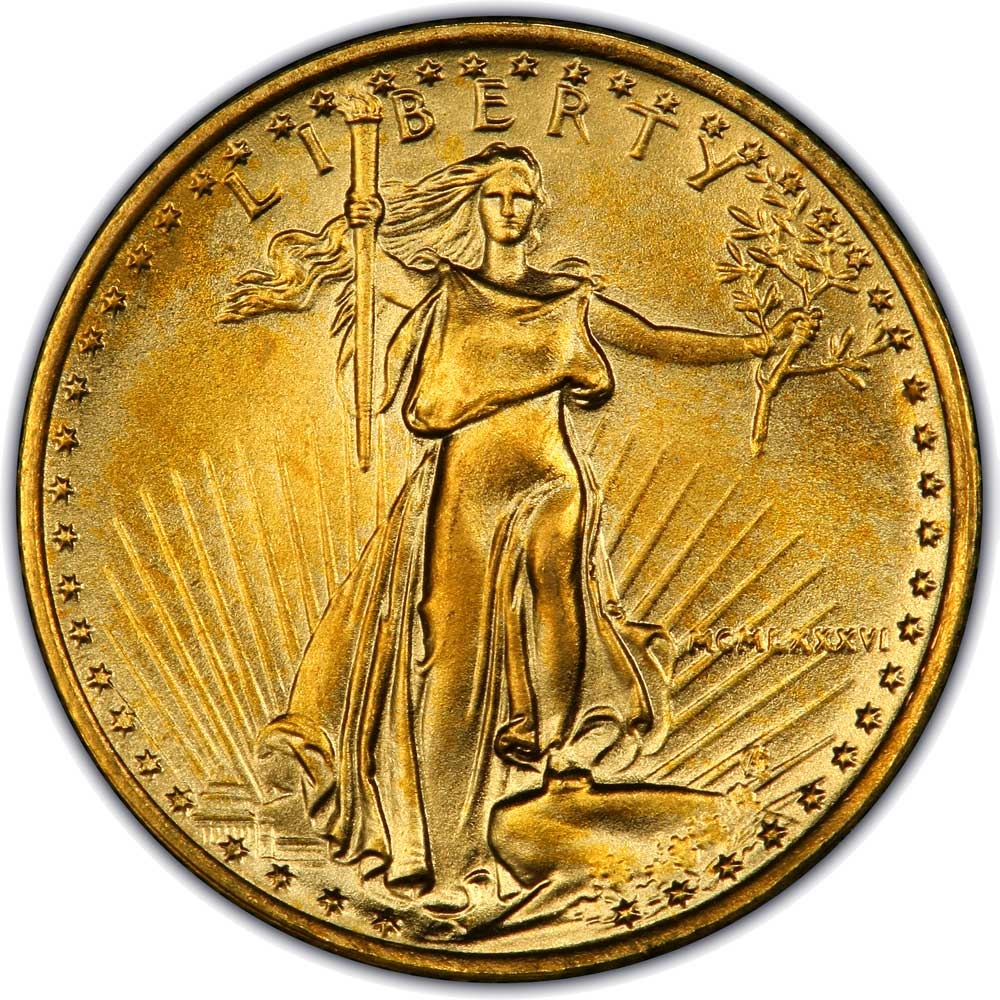 5 Dollars 1986-2021, KM# 216, United States of America (USA), American Eagles, Gold Eagles, Roman numerals