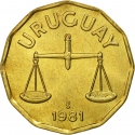 50 Centesimos 1976-1981, KM# 68, Uruguay