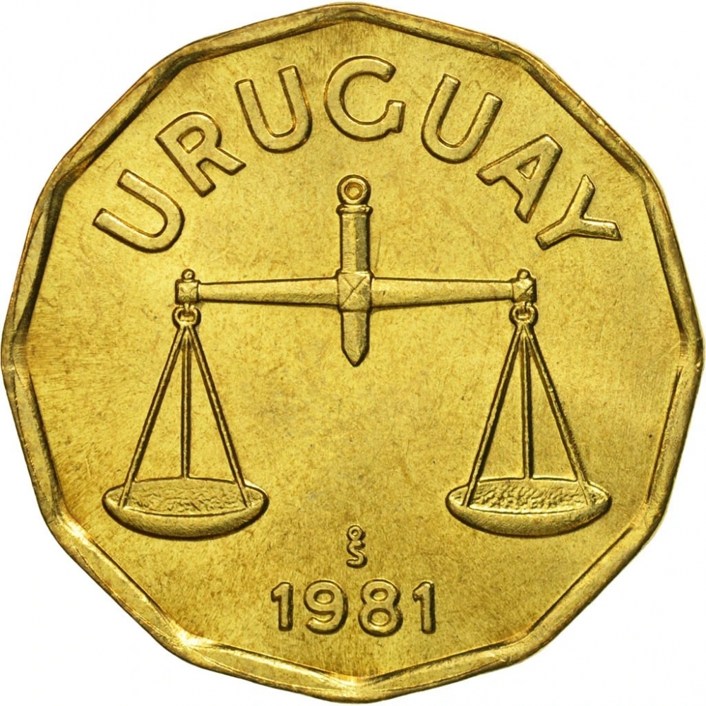 50 Centesimos 1976-1981, KM# 68, Uruguay