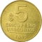 5 Pesos Uruguayos 2003-2008, KM# 120, Uruguay