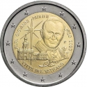 2 Euro 2020, KM# 530, Vatican City, Pope Francis, 100th Anniversary of Birth of Pope John Paul II