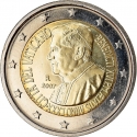 2 Euro 2007, KM# 399, Vatican City, Pope Benedict XVI, 80th Anniversary of Birth of Pope Benedict XVI