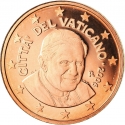 2 Euro Cent 2006-2013, KM# 376, Vatican City, Pope Benedict XVI