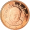 2 Euro Cent 2006-2013, KM# 376, Vatican City, Pope Benedict XVI