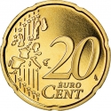 20 Euro Cent 2002-2005, KM# 347, Vatican City, Pope John Paul II