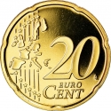 20 Euro Cent 2006-2007, KM# 379, Vatican City, Pope Benedict XVI
