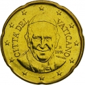 20 Euro Cent 2014-2016, KM# 459, Vatican City, Pope Francis