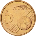 5 Euro Cent 2002-2005, KM# 343, Vatican City, Pope John Paul II