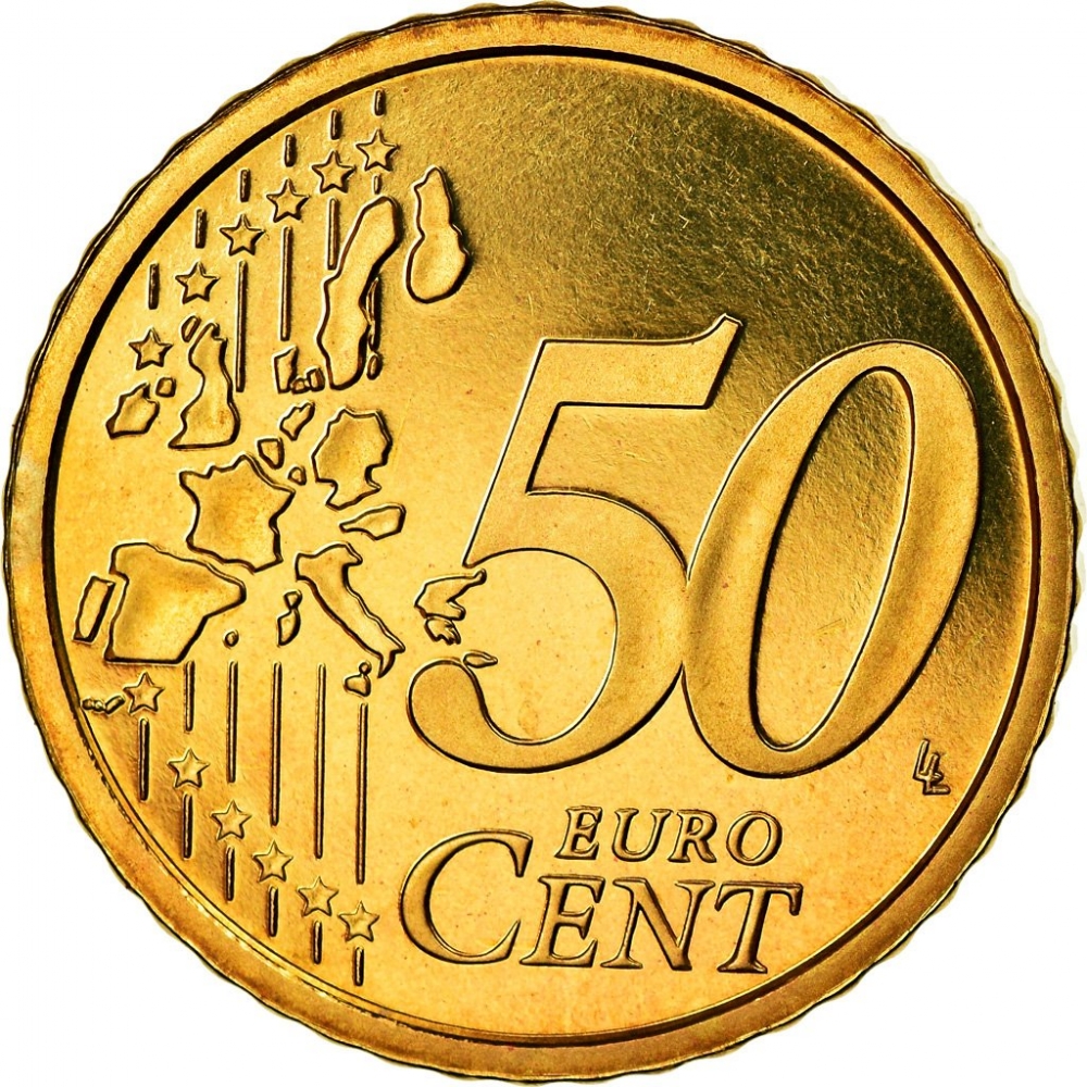 50 Euro Cent 2002-2005, KM# 346, Vatican City, Pope John Paul II