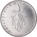 100 Lire 1970-1977, KM# 122, Vatican City, Pope Paul VI