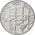 50 Lire 1994, KM# 254, Vatican City, Pope John Paul II