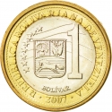 1 Bolivar 2007-2012, Y# 93, Venezuela