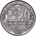 20 Bolivares 2000-2002, Y# 81, Venezuela