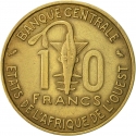 10 Francs 1959-1964, KM# 1, West African States