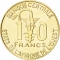 10 Francs 1981-2023, KM# 10, West African States, Food and Agriculture Organization (FAO)