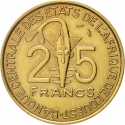 25 Francs 1970-1979, KM# 5, West African States