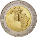 250 Francs 1992-1996, KM# 13, West African States