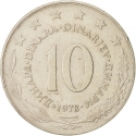 10 Dinara 1976-1981, KM# 62, Yugoslavia