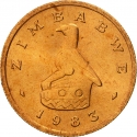 1 Cent 1980-1988, KM# 1, Zimbabwe