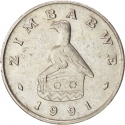 20 Cents 1980-1997, KM# 4, Zimbabwe